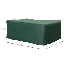 Deep seating cover koverroos® patio furniture covers provide the ultimate in protection for your outdoor furniture. Outsunny Furniture Cover Polyester Patio Furniture Cover In Green Lowe S Canada