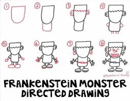 This alphabet activity is for you! Freebie Frankenstein Monster Directed Drawing Measurement Activity