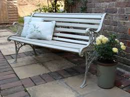 Wrought Cast Iron Vintage Antique Style Garden Bench Painted In Farrow And Ball Ebay Gaby