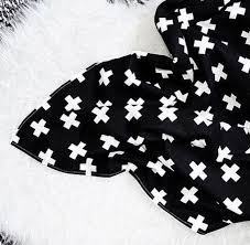 Black And White Baby Blanket Black Cross Blanket Black White Baby Baby Boy Blankets