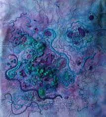 Hand Stitching On Evolon Fabric Textile Fiber Art Hand Work Embroidery Textile Art