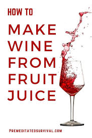 Beginners Guide To Making Wine From Fruit Juice Premeditated Survival Grape Juice Wine Recipe Wine Recipes Wine Making