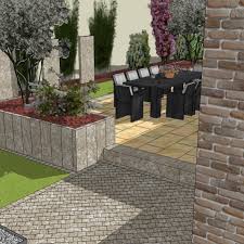 Und Mal Wieder Eine Planung Am Neubau Ausnahmsweise Mal In Einer Warmen Farbgebung Was Dem Garten Einen Viel Schoneren Charakter Ve Gartenplanung Garten