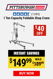Motoos engine hoist 2 ton folding hydraulic engine motor hoist cherry picker shop cranes lift red shop crane 4000 lb. Harbor Freight Tools Your 25 Off Coupon Is Here New Year S Sale Starts Friday Milled