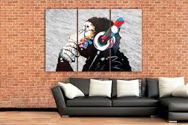 Banksy canvas art print wall art canvas painting nordic posters and prints wall pictures for living room abstract cuadros decor. Monkey Canvas Set Gallery Canvas Art Banksy Wall Print Street Etsy Monkey Wall Art Banksy Canvas Prints Banksy Canvas