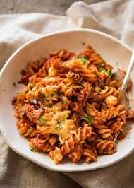 Vegetables and macaroni with beef. Tuna Pasta Bake Recipetin Eats
