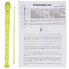 Us 2 36 41 Off C Key Soprano Recorder Abs Soprano Descant Recorder Clarinet 8 Holes German Style With Fingering Chart Cleaning Stick For Kids In