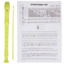 Us 2 36 41 Off C Key Soprano Recorder Abs Soprano Descant Recorder Clarinet 8 Holes German Style With Fingering Chart Cleaning Stick For Kids In