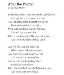 After The Winter Claude Mckay Words Wisdom Quotes Strong Words