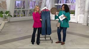 Laurie Felt Silky Denim Pull On Flare Jeans On Qvc