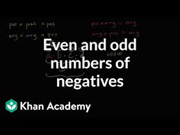 How many even numbered cards are in a deck of 52 cards? Even Odd Numbers Of Negatives Video Khan Academy