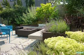 Containers And Colors In 2020 Garden Design Garden Layout Fire Pit Area