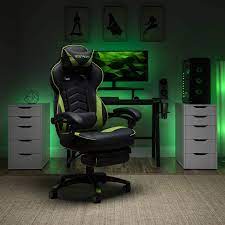 The chair tilt and lift levers are located on the right, beneath the chair, and the fixed armrests are padded for elbow relief. Respawn 110 Racing Style Gaming Chair Ergonomic Leather Chair With Footrest Office Gaming Chair Amazon De Business Industry Science