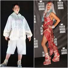 Flesh dress for an albino anorectic], but they actually let it rot. Billie Eilish Faces Backlash For Criticizing Lady Gaga S Meat Dress Teen Vogue