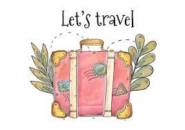 Mano Dibujado Pink Suitcase Para El Dia Del Turismo Vector Pink Suitcase Travel Clipart How To Draw Hands