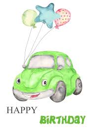 Birthday Images For Kids Cartoon Cute Watercolor Car Beetle For Kids Birthday Card Happy Birthday Card With High Aff Bir Kids Birthday Cards Watercolor Birthday Cards Happy Birthday Kids