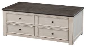 This lift top coffee table with storage features open side entry beneath the top on each side for easy access to magazines, collectibles, and more. St Claire Cream 2 Drawer Lift Top Cocktail Table Farmhouse Coffee Tables By Coast To Coast Imports Llc Houzz