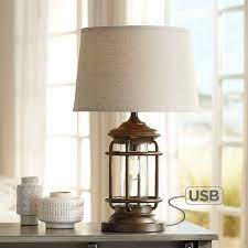 Andreas Industrial Night Light Table Lamp With Usb Port 45p79 Lamps Plus In 2021 Table Lamp Farmhouse Table Lamps Table Lamp Design