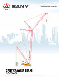 Sany Scc5000a 500 Tons Crawler Crane Sany Pdf Catalogs