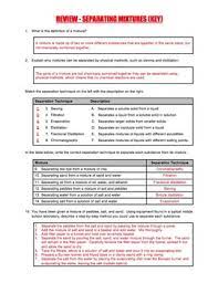 Ways of separating mixtures worksheet grade 6. Separation Techniques Worksheet