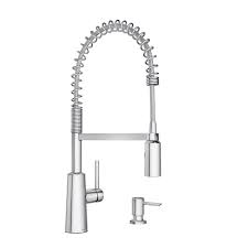 The microban antimicrobial protection helps prevent the growth of damaging bacteria on the finish of the faucet. Moen Nori One Handle Pull Down Kitchen Faucet At Menards