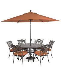 Furniture Chateau Outdoor Cast Aluminum 7 Pc Dining Set 60 Patio Outdoor Dining Chairs 60 Round Dining Table