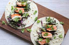 Jalapeno mayo for fish tacos. Fish Tacos With Avo Slaw And Jalapeno Mayo Body Good Food