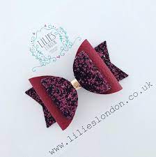 About A Super Sparkly Burgundy Hair Bow This Beautiful Sparkly Hair Bow Is Perfect For Children And Handmade Hair Bows Hair Bows Fall Hair Bow