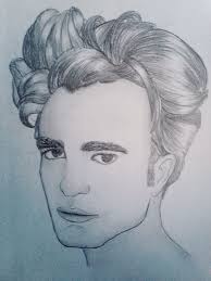 Pencil Drawing Portrait Of Robert Pattinson My Drawings Drawings Pencil Drawings