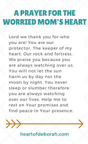 How To Bring Peace To A Worried Mom S Heart Prayers For My Daughter Prayer For My Son Mom Prayers