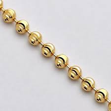 Find the latest in streetwear jewelry, hip hop style chains, bling earrings, bracelets, pendants, watches & more at king ice. 14k Yellow Gold Moon Cut Bead Mens Army Chain Necklace 5mm