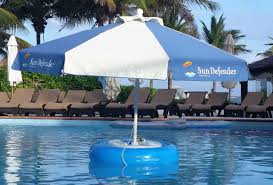 Floating Umbrella Ice Chest And Table Top Umbrella Size Up To 10 Ft Pool Shade Above Ground Pool Landscaping Pool Landscaping