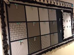 Black And White Sign Board Another View Of Black White And Teal Bulletin Board To Display Elementary Classroom Themes Boarders For Bulletin Boards Classroom Bulletin Boards