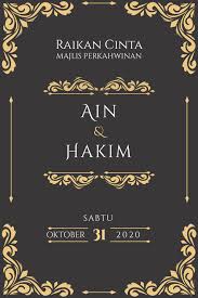 Tahniah atas perkahwinan anda, tahniah pada hari perkahwinan anda dan tahniah pada saat mengucapkan taat perkahwinan anda. Majlis Perkahwinan Ain Hakim 31 10 20 Pove My Kad Digital