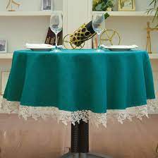 Determine tablecloth size for round tables. Amazon Com Small Round Tablecloth Lace Dust Proof Table Cover 48inch 56inch Table Clothes Wedding Coffee End Table Tabletop Decoration Kitchen Dining