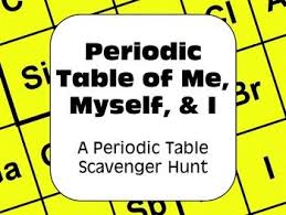 All About Me Periodic Table Scavenger Hunt Periodic Table Of Me Myself I Science Lessons Matter Science Teaching Chemistry