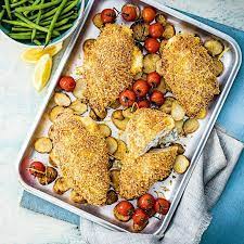 Chicken Kiev Tray Bake Healthy Recipe Ww Australia Recipe In 2021 Chicken Kiev Recipes Chicken Kiev Recipe