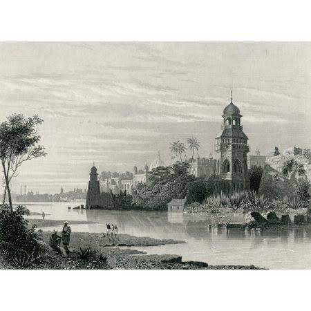 India, View of Delhi from the River Yamuna Showing the King's Palace - BRITTON-IMAGES
