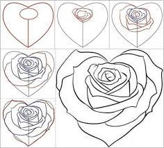 I decided to submit another lesson before lights out! How To Draw A Rose From A Heart Best Tutorial