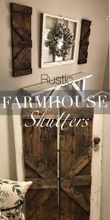 Ad Rustic Farmhouse Style Wood Shutters Perfect For Indoor And Outdoor Decor Put On Either Farm House Living Room Shutter Wall Decor Wall Decor Living Room