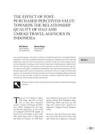 5th floor, hyde park hayes 311 millington road hayes ub34az. Pdf The Effect Of Post Purchase Perceived Value Towards The Relationship Quality Of Hajj And Umrah Travel Agencies In Indonesia