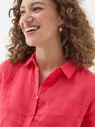 Olivia Red Linen Shirt