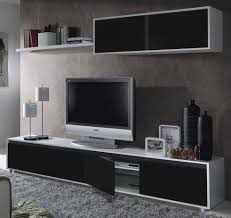 Black And White Living Room Furniture Set Aida Tv Unit Living Room Furniture Set Media Wall Black On White Gloss Melamine Living Room Sets Furniture Living Room Wall Units Living Room
