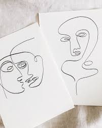 Minimalism Poster Printable One Line Drawing Abstract Wall Art Simple Single Line Face Artwork Line Art Drawings Minimal Drawings Abstract Wall Art