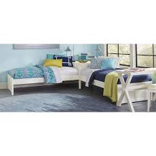 I bought two twin beds with 3 large storage drawers underneath, and bookcase headboards. Ne Kids Pulse Twin L Shape Transitional Platform Bed In White 33051n