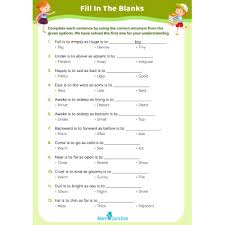 Fill In The Blanks With The Correct Antonyms Momjunction