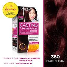 100% organic natural hair dye imported from asia! Buy L Oreal Paris Casting Creme Gloss Hair Color Black Cherry 360 87 5g 72ml And L Oreal Paris Color Protect Shampoo 360ml With 10 Extra Online At Low Prices In India Amazon In