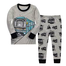 Train Boys Pajamas Toddler Sleepwear Clothes Pants Set Kids Pjs Gray 4t On Galleon Philippines