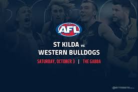 Western bulldogs / st kilda saints le aujourd'hui à 11:25, afl football australien. St Kilda Vs Western Bulldogs Betting Tips Afl Finals 2020