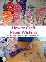 Paper Wisteria Tutorial Diy Hanging Paper Wisteria Flowers Video Video Paper Flower Tutorial Paper Flowers Craft Paper Flowers